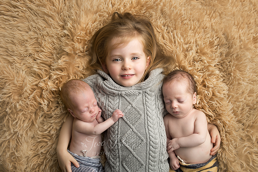 older sister with twins