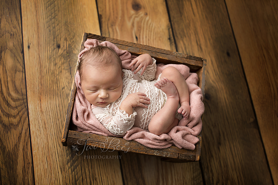 baby girl newborn crate