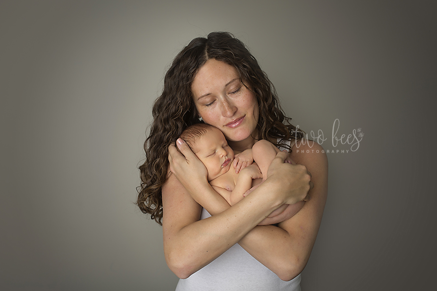 mother and son newborn image